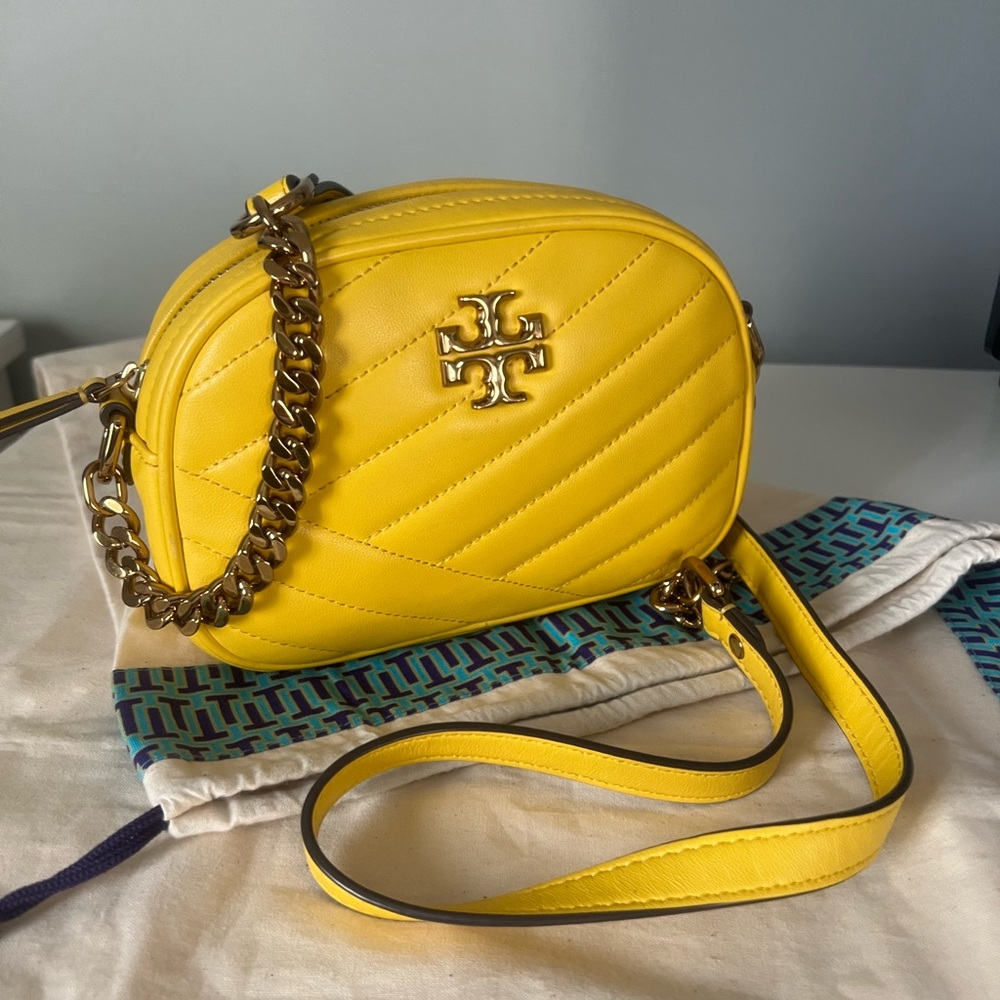 Tory Burch Yellow Chevron Crossbody Bag